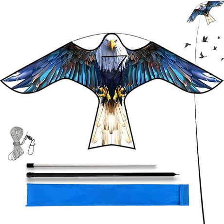 Bird Hawk Flying Kite,for Kids and Adults,for Crops Farm Protector Bird Scarer,Excellent Fabric and Structure Design, The Pictures are Beautiful,Suitable for Beginners